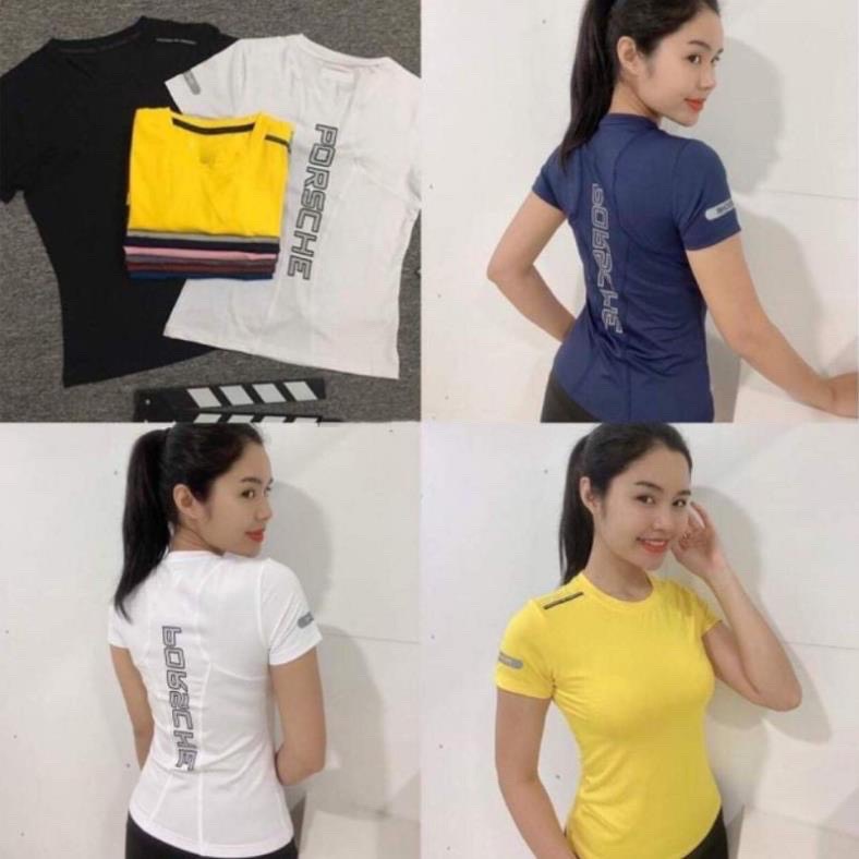Áo Thun Nữ Tập Gym - Yoga Mát Rượi Thấm Hút Mồ Hôi Tốt