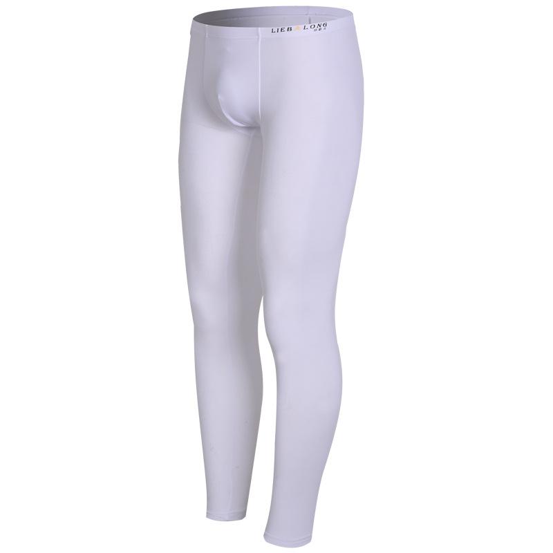 Nam Sexy Quần Legging Thun Cao Cấp Co Giãn Phồng Túi Sexy Dài Johns Cực Băng Lụa Mờ Quần Dài Sinh Nhiệt quần Lót