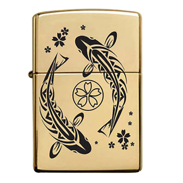 Bật Lửa Zippo 254b Khắc Axit Cá Chép 18 - 254b.Cachep18