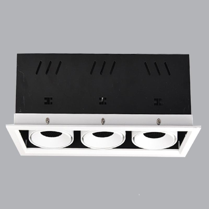 ĐÈN LED DOWNLIGHT MẶT VUÔNG BA BÓNG 3X20W MPE