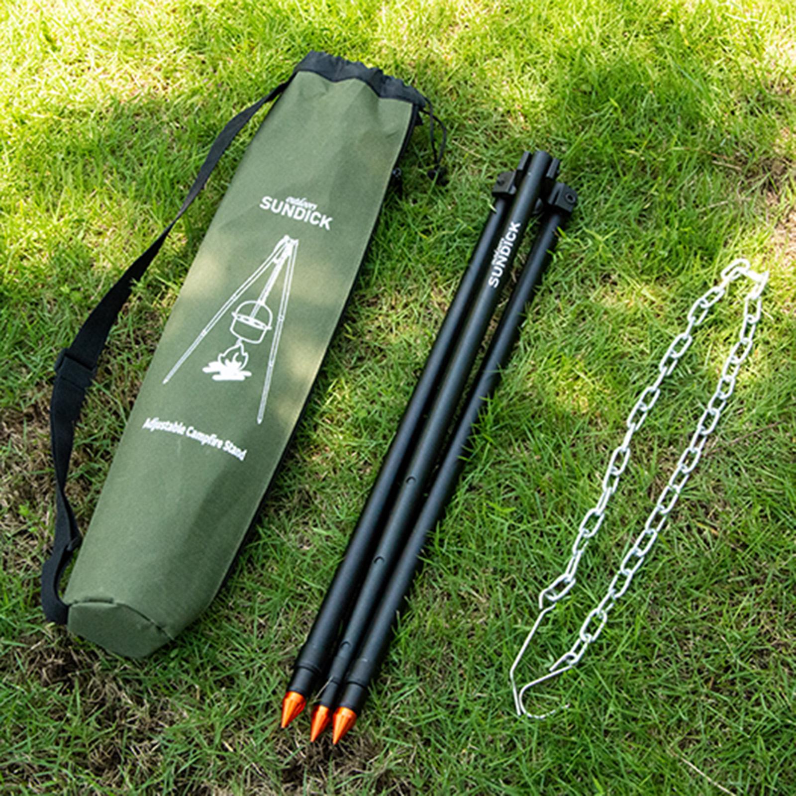 Camping Grill Tripod Outdoor Hanging Cooking Pot Stove Holder Picnic Tools