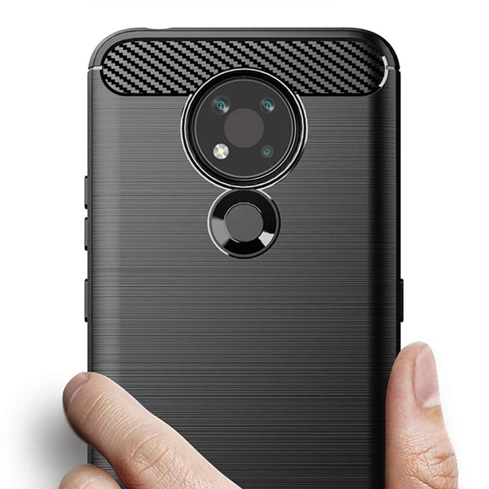 Ốp lưng cho Nokia 3.4 dẻo Carbon phay xước chống sốc chống vân tay