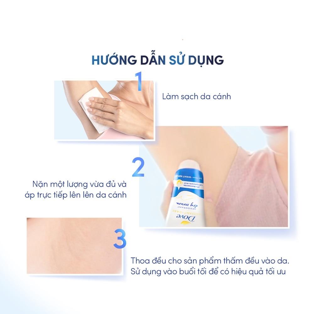 Kem Khử Mùi Dove Radiant + Care Deodorant Dry Serum 40ml