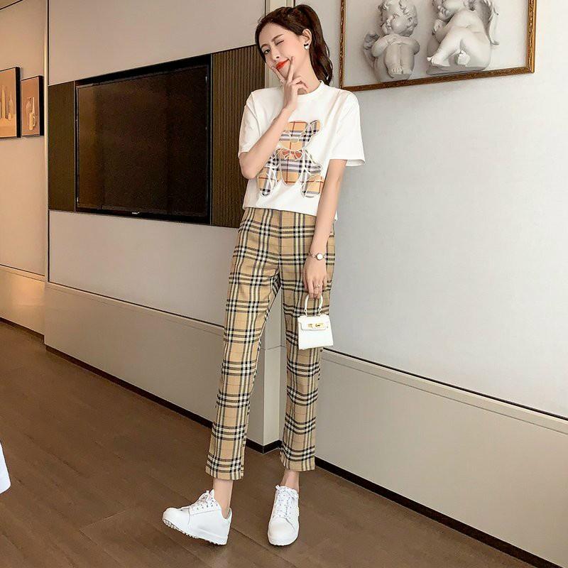 SET BỘ THỜI TRANG FOM RỘNG PHỐI HỌA TIẾT BBR GẤU THÊU