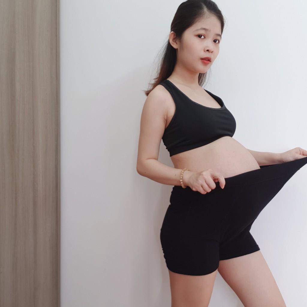 Quần Bầu Mặc Trong Váy, Co Giãn 4 Chiều, Thiết Kế Cạp Cao, Thoáng Mát, Thấm Hút Tốt Cho Mẹ Bầu