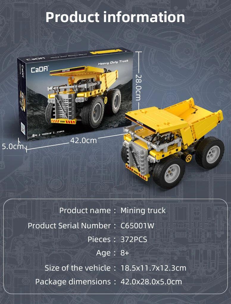 Đồ Chơi Lắp Ráp Xe Tải Địa Hình Heavy Duty Truck - CaDA C65001W (372 Mảnh Ghép)