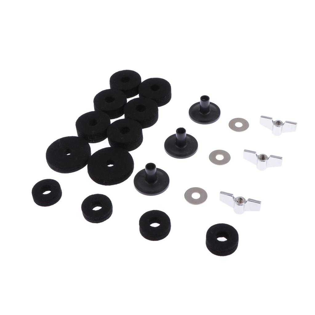 2x Drum Replacement Parts Accessories Cymbal Sleeves Washers Wing Nuts Felts