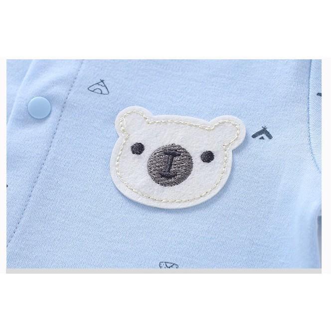 Body liền thân, bodysuit dài tay cotton cho bé trai và bé gái sơ sinh từ 3-12kg, hàng đẹp xuất Hàn KIZICIZY QATE13