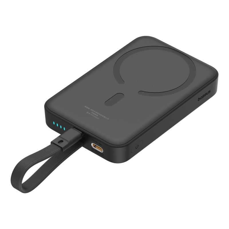 Pin Sạc Không Dây Tích Hợp Nam Châm Baseus Magnetic Mini Wireless 10000mAh 20W (tích hợp sẵn cáp IP) - Hàng chính hãng
