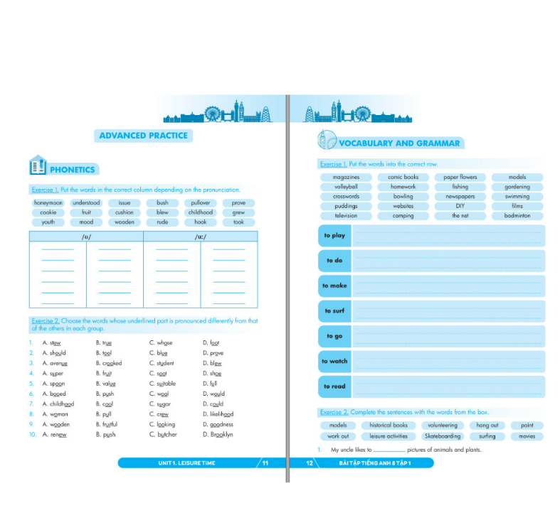 Sách - Bài Tập Tiếng Anh 8 Cơ Bản Và Chuyên Sâu (Global Success)