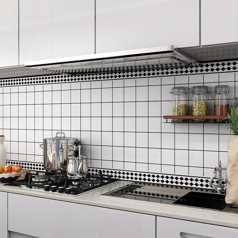Combo 3 mét giấy dán bếp, decal dán bếp tráng nhôm Ô LỚN 10CM khổ 60cm có keo sẵn