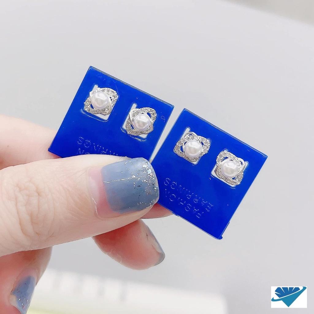 Khuyên tai bạc nữ bạc ý sang trọng cuốn hút, ACJ3590