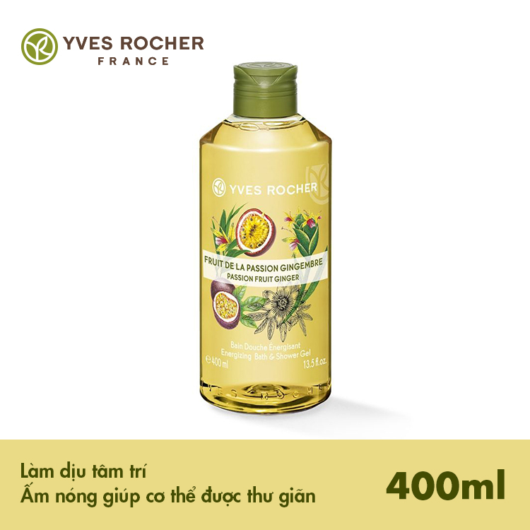 Gel Tắm Yves Rocher Passion Fruit Ginger Bath And Shower Gel 400ml