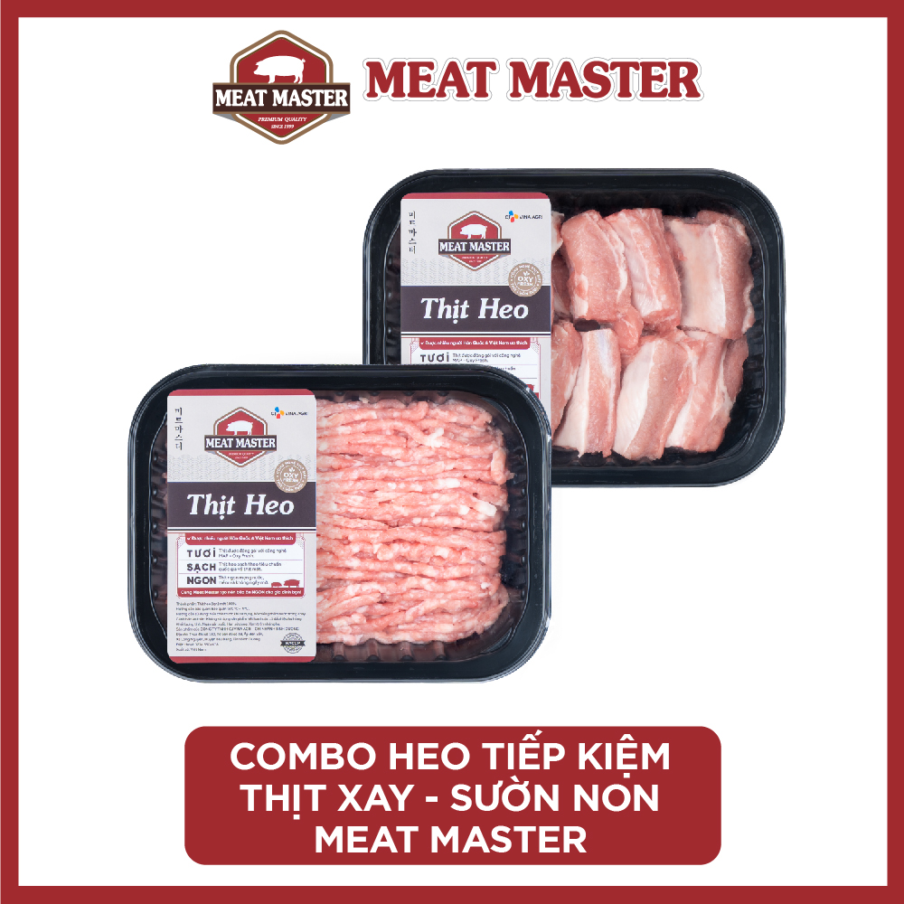 Combo Heo tiết kiệm Thịt xay - Sườn non Meat Master - Giao nhanh