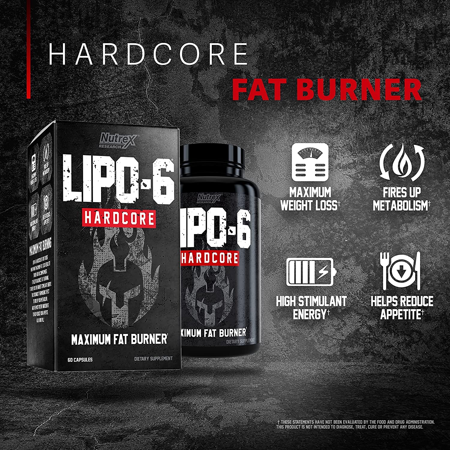 LIPO 6 HARDCORE NUTREX RESEARCH (60 VIÊN) - VIÊN UỐNG HỖ TRỢ ĐỐT MỠ MẠNH MẼ NHẤT