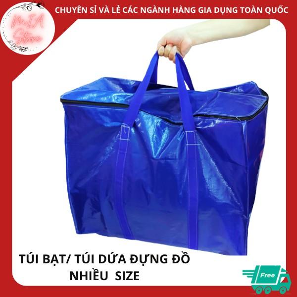 Túi bạt/ túi dứa có dây kéo đựng đồ/quần áo chịu lực trên 25kg