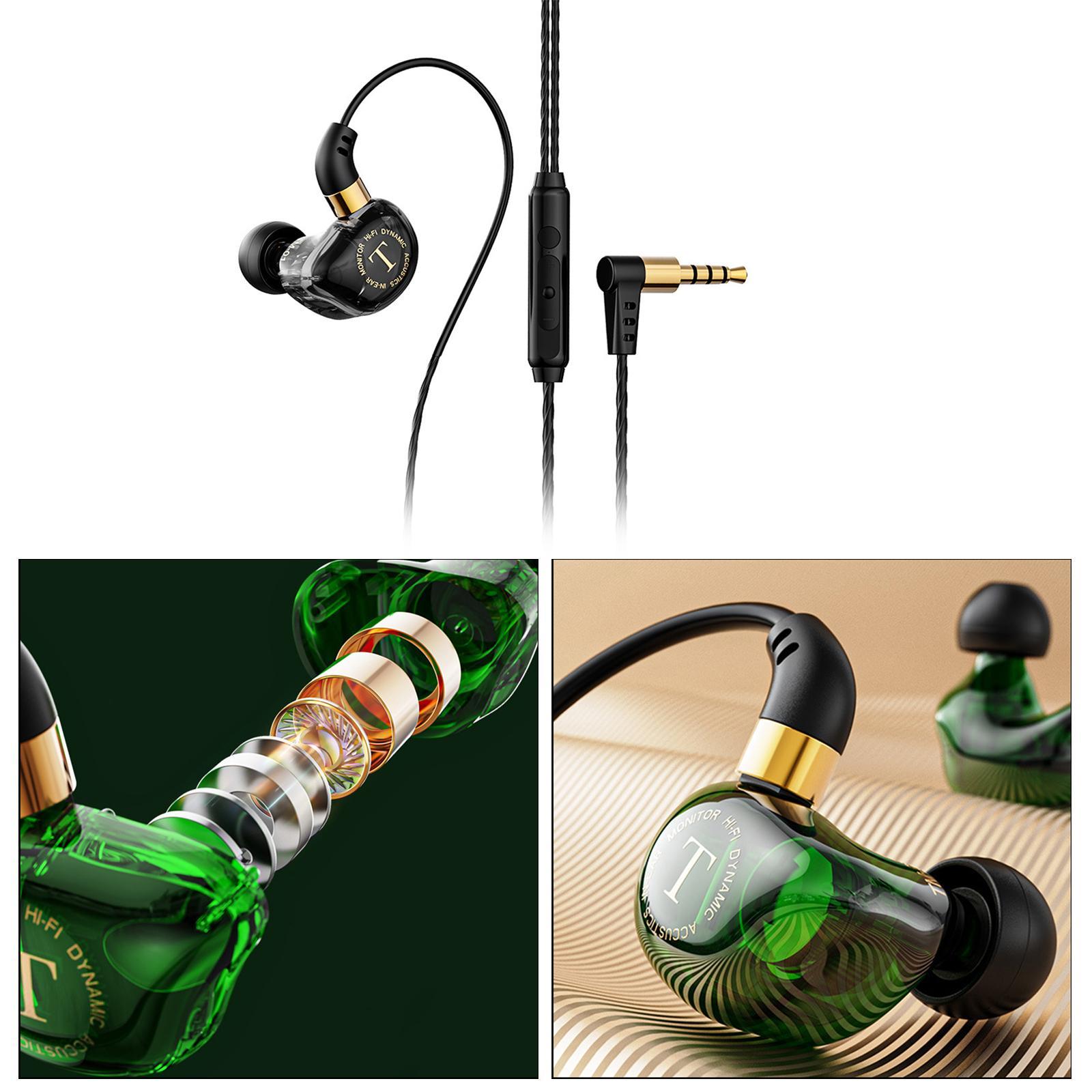 3.5mm Bass Headset In-Ear Earphone Stereo Headphone Wired Mic