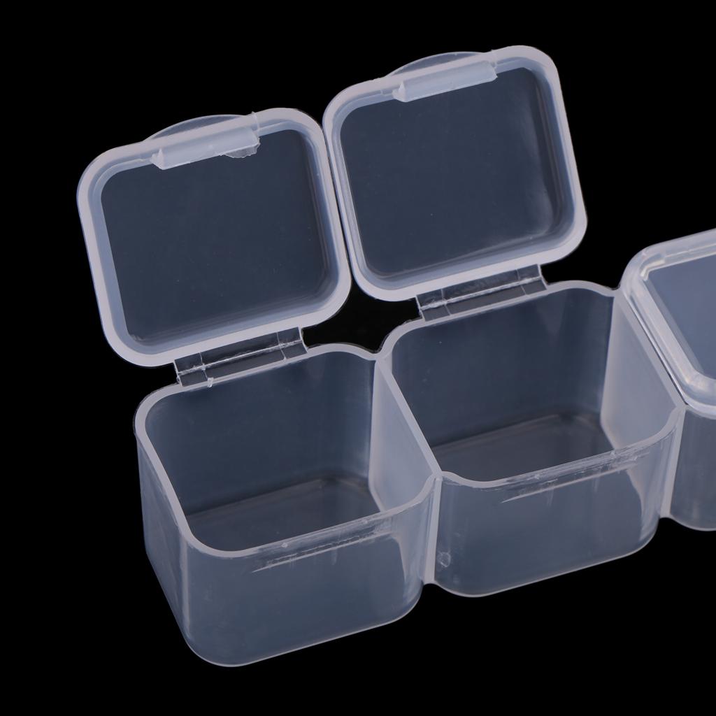 16x 28Grid Clear Beads Box Small Items Container For Makeup Organizer