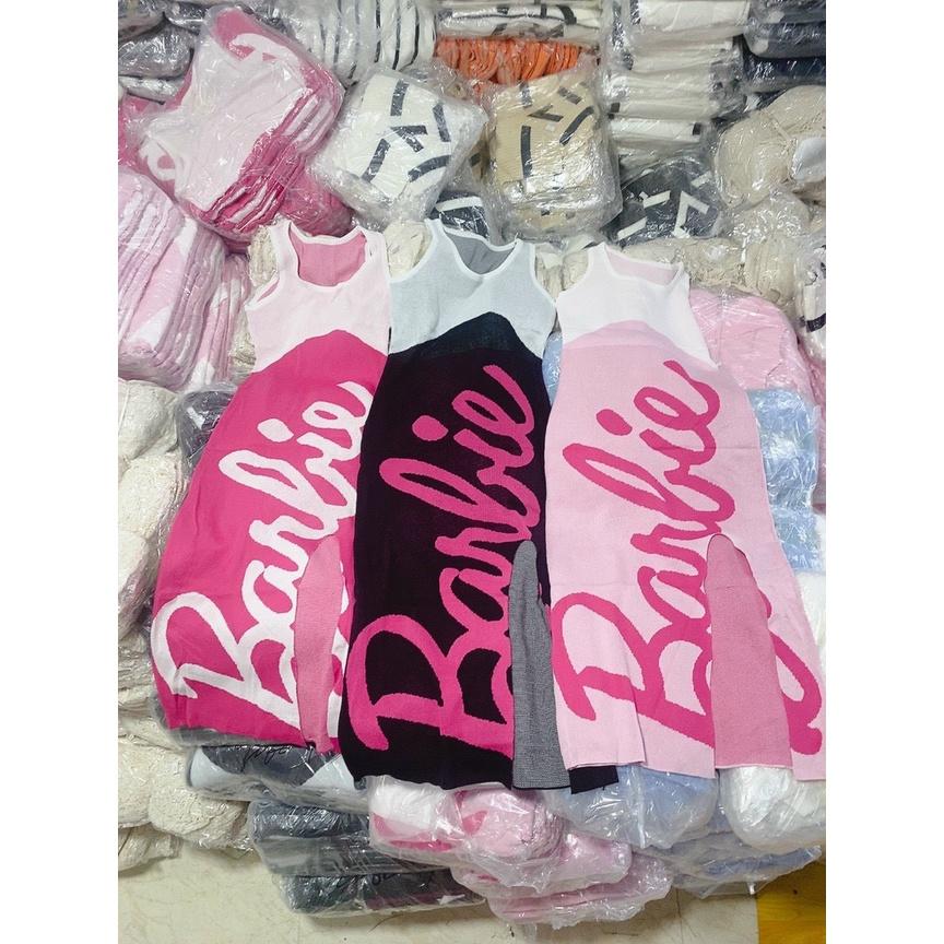 Váy len maxi barbie body tôn dáng xẻ hot 2022