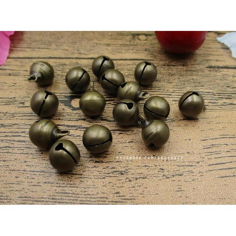 Chuông đồng + khoen gắn nguyên liệu thủ công, phụ liệu handmade
