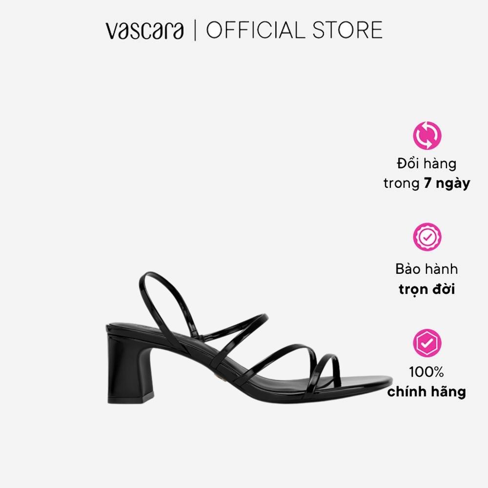 Vascara Giày Sandal Quai Ngang Mảnh Phối Slingback - SDN 0745