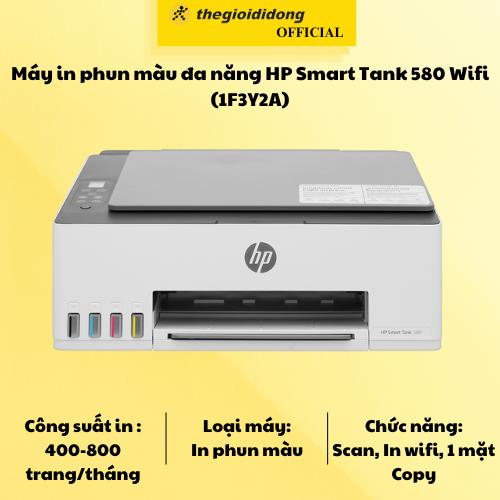 Máy in phun màu đa năng HP Smart Tank 580 Wifi (1F3Y2A) - Hàng Chính Hãng