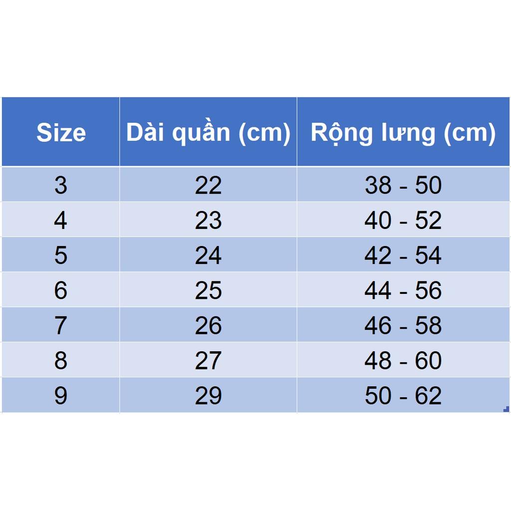 Quần short jean thun rách cho bé gái size nhí