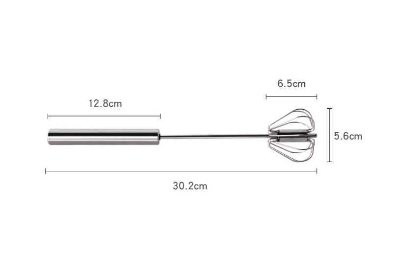 Máy đánh trứng đánh bột tạo bọt thực phẩm inox 304 cầm tay tiện dụng 30.2cm/Dụng cụ đa chức năng có thể đánh trứng, làm kem, trộn thuốc nhuộn tóc