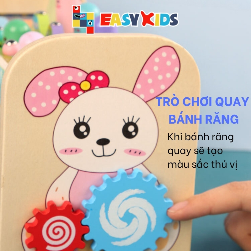 Đồ Chơi Đập Chuột Cho Bé Có Nhạc 7in1 Hình Thỏ, Đồ Chơi Giáo Dục Đa Năng Montessori
