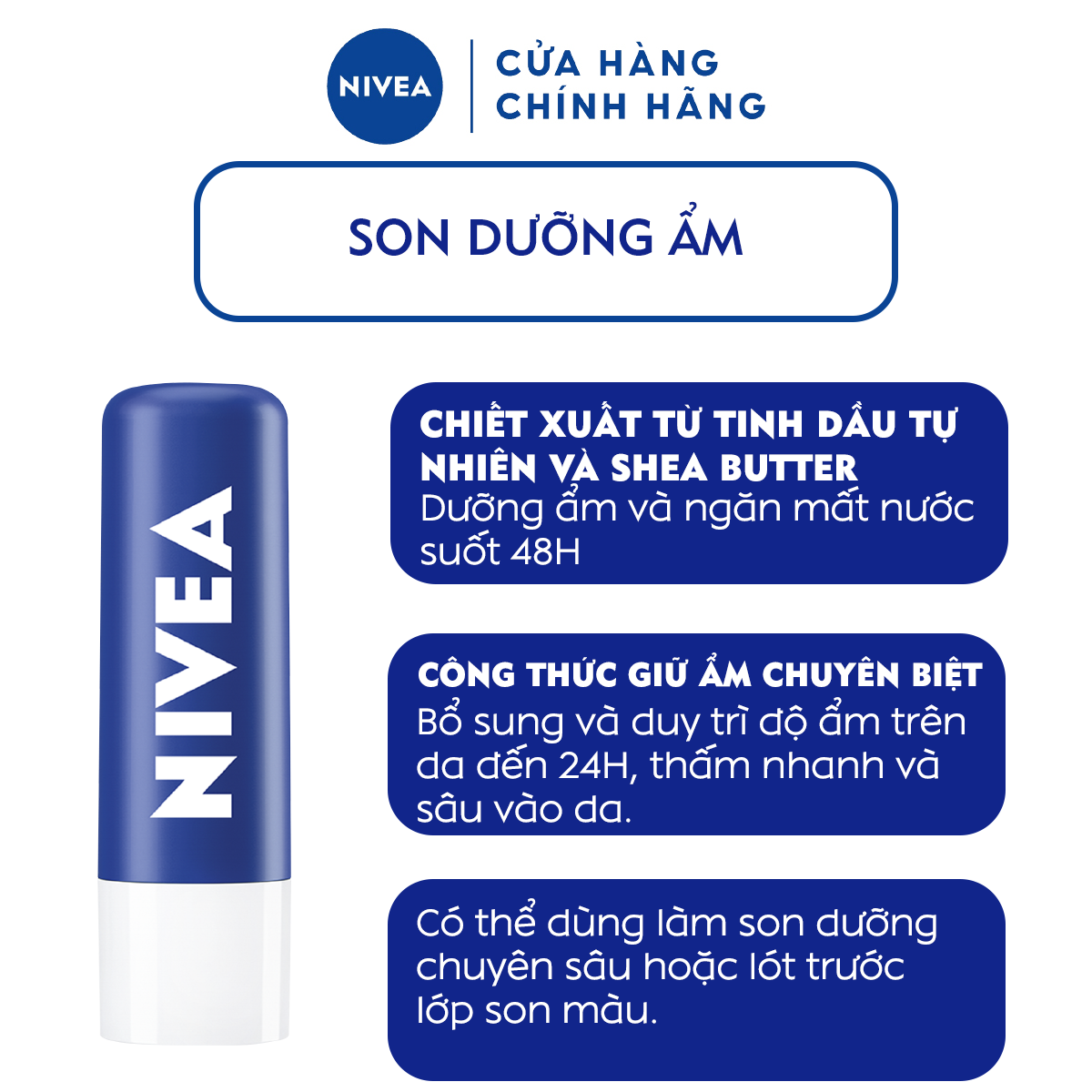 Bộ Sản Phẩm Dưỡng Ẩm Chuyên Sâu và Phục Hồi Da Khô NIVEA Signature (Sữa Dưỡng Thể 400ml - 80204 &amp; Kem Dưỡng Ẩm Dịu Nhẹ mọi loại da 150ml - 80104 &amp; Son Dưỡng Môi Original Care 4.8g - 85061)