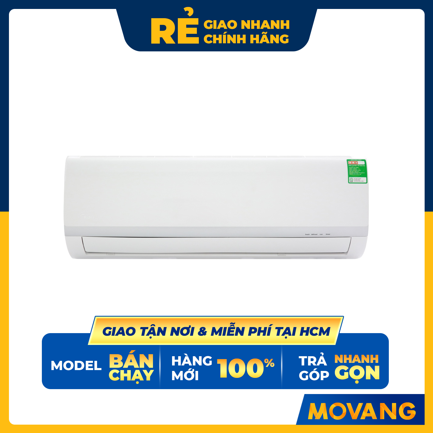 Máy lạnh Midea 1.5 HP MSAFB-13CRN8 - Hàng chính hãng