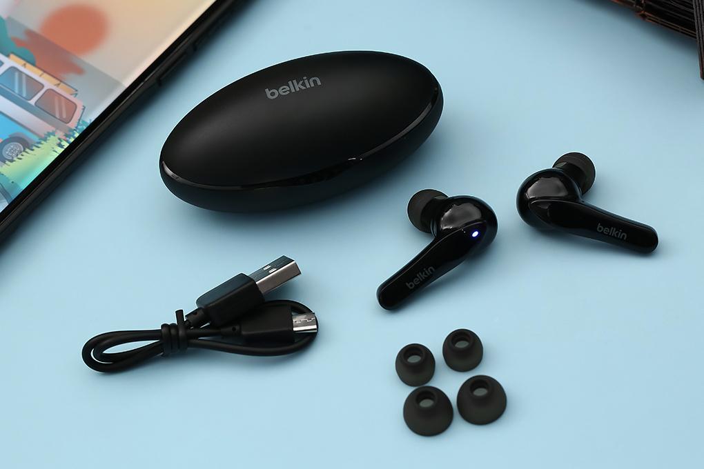 Tai nghe Bluetooth True wireless Belkin Soundform Move PAC001 Đen - Hàng chính hãng