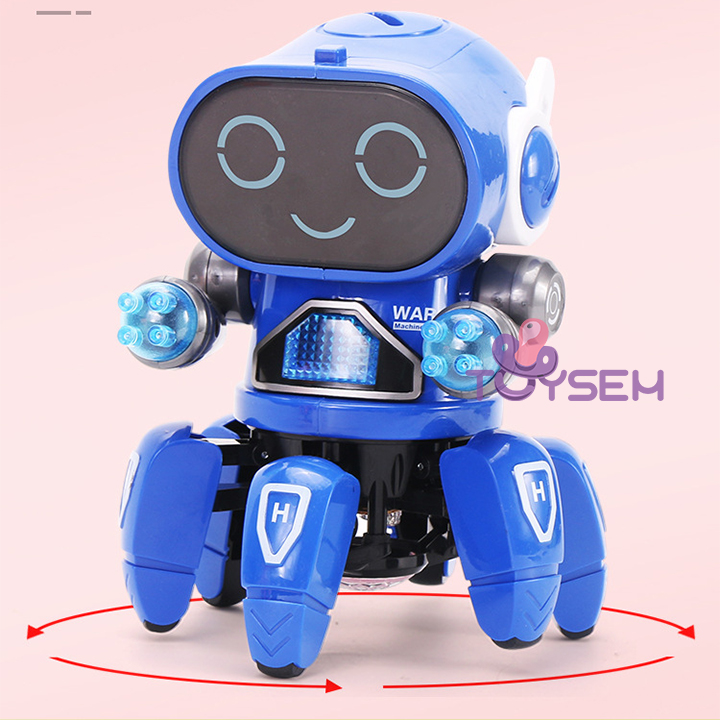 Đồ chơi robot bạch tuột nhảy múa có đèn và nhạc vui nhộn cho bé, Đồ chơi trẻ em, Người máy đồ chơi nhún nhảy, Quà tặng sinh nhật cho bé