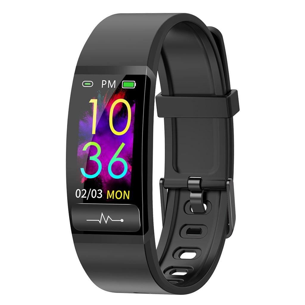Smart Watch Tracker Body Temperature Blood Pressure Heart Rate IP67 Blue
