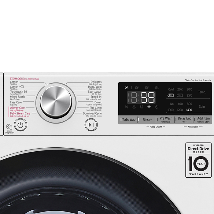 Máy giặt LG Inverter 9 kg FV1409S2W - Chỉ giao Hà Nội