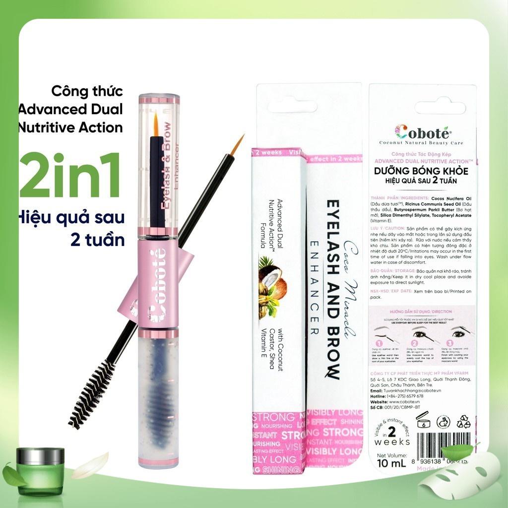 Serum dưỡng mi và mày 2in1 Coboté - Mi dày và dài sau 4 tuần sử dụng