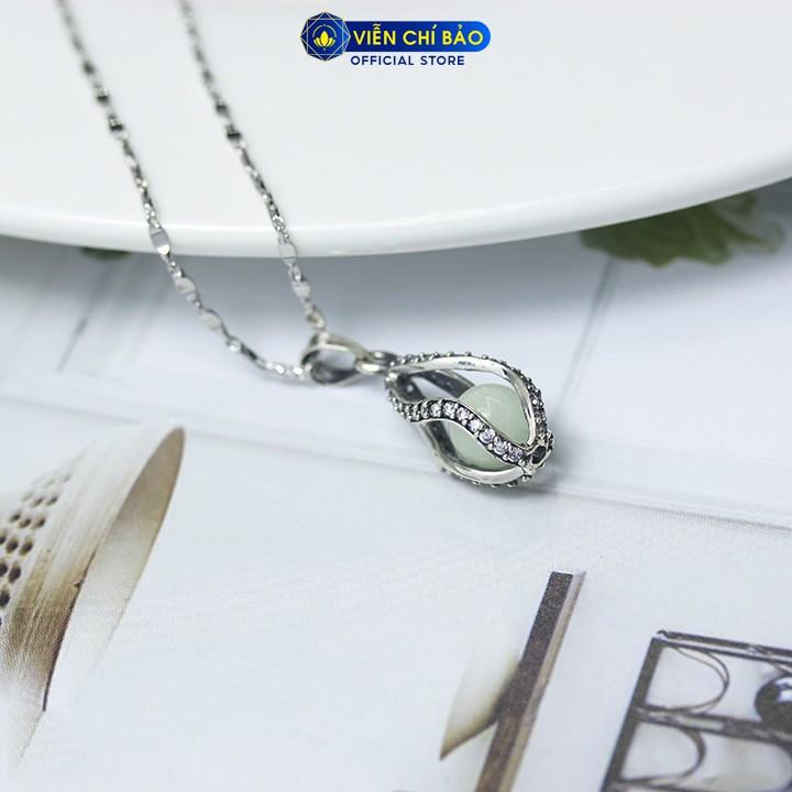 Mặt dây chuyền bạc nữ Quả cầu Sparkie đá phát sáng bạc Thái 925 thời trang phụ kiện trang sức nữ Viễn Chí Bảo M000016