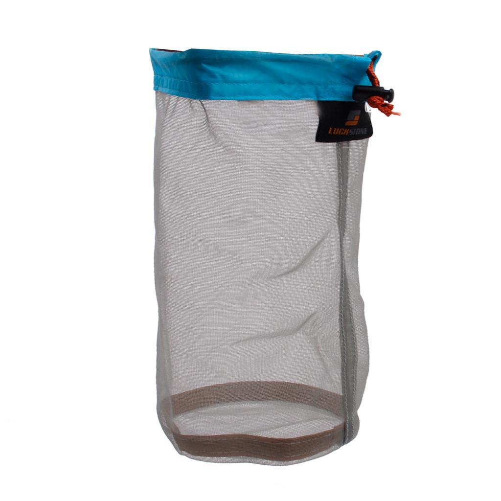 Travel Camping Outdoor Ultralight Mesh Stuff Sack Drawstring Storage Bag S-XXL