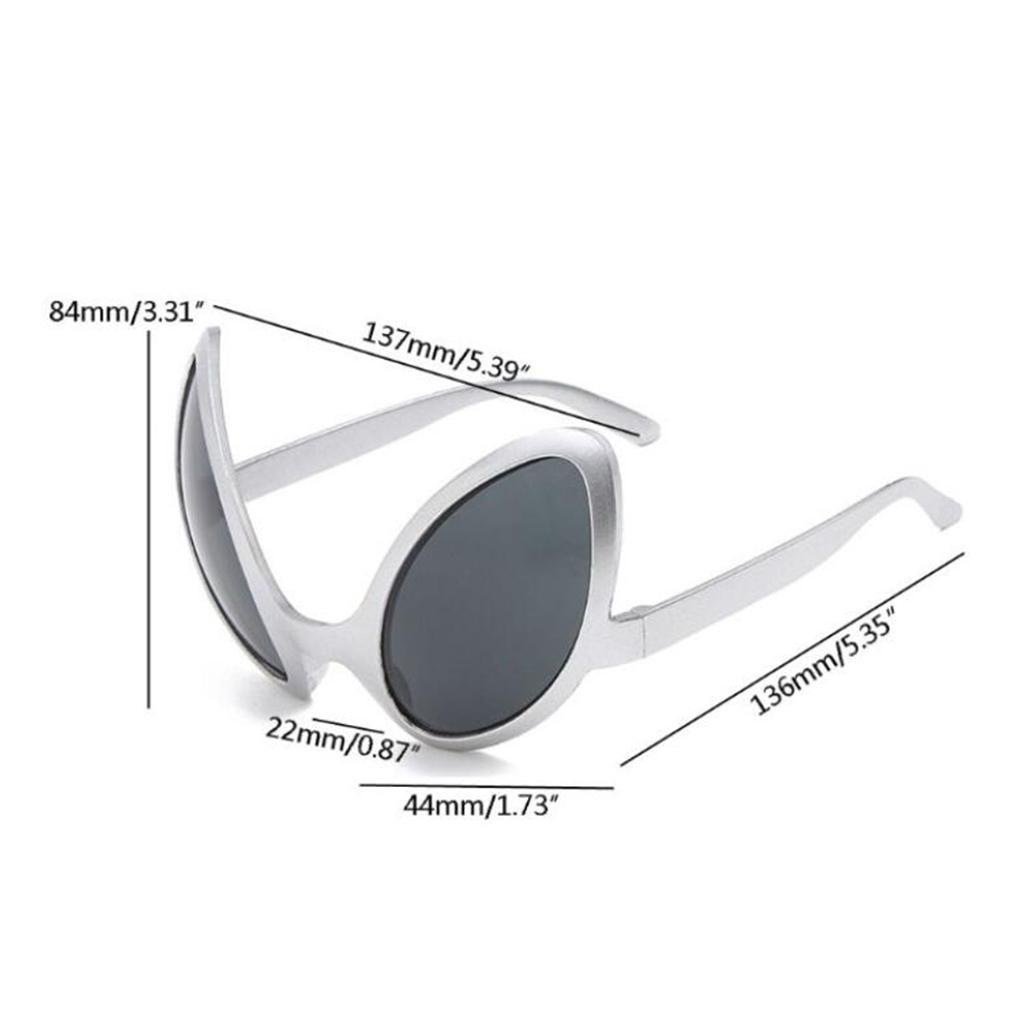 6 Pieces Party Glasses Fancy Dress Costume Silver Frame Colorful Lens