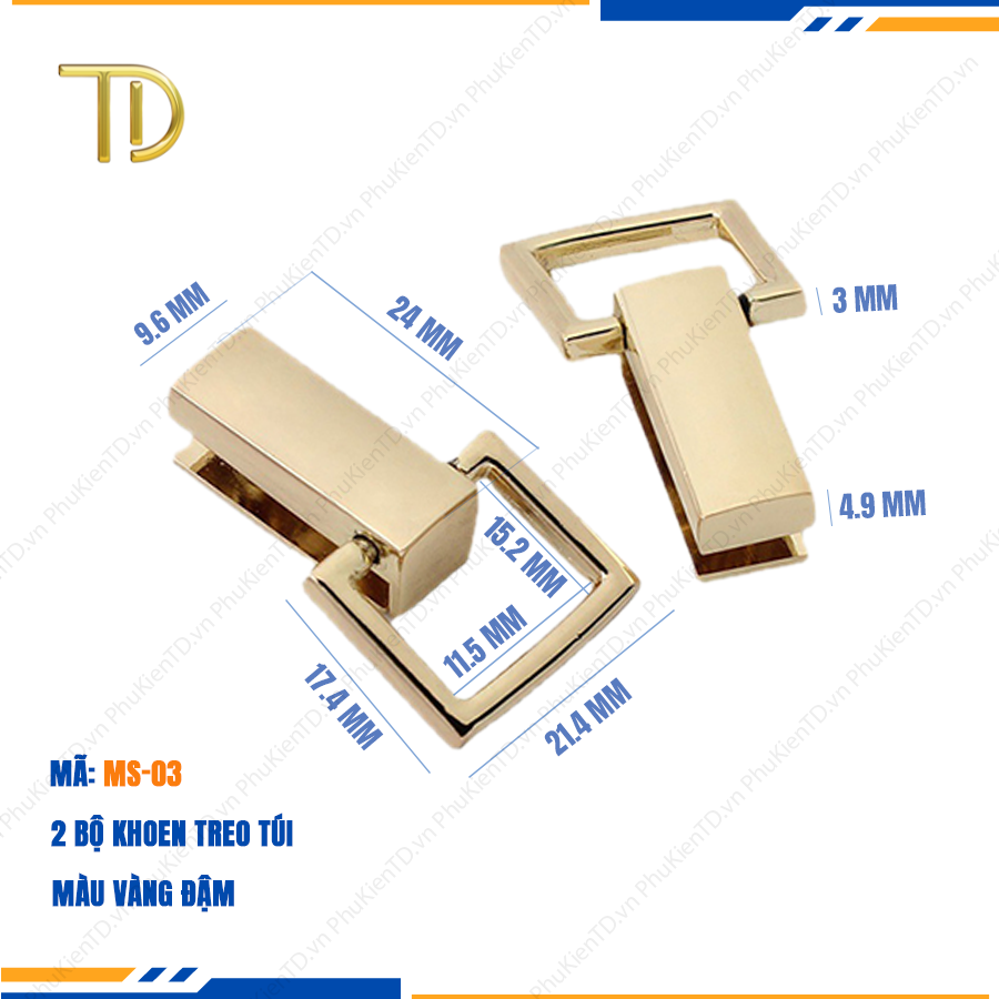 Nẹp túi xách, khoen d túi xách, khoen quai túi xách, công nghệ mạ điện độ bền 5 - 8 năm