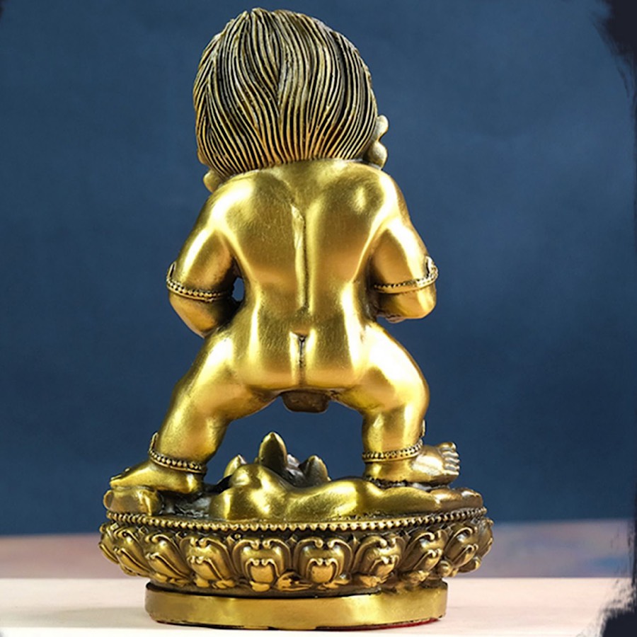 TƯỢNG HẮC THẦN TÀI MẬT TÔNG BẰNG ĐỒNG CAO 15cm ĐỘ NGƯỜI TUỔI TÝ , HỢI
