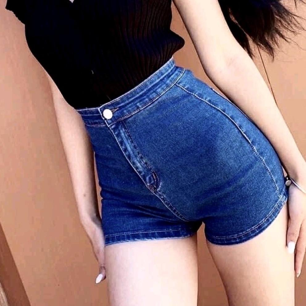 [L2M] Quần SHORT JEANS lưng cao chất liệu co giãn siêu tôn dáng phong cách năng động