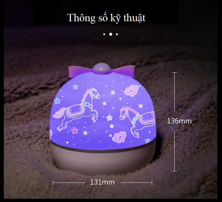 Đèn ngủ, đèn trang trí chiếu nghìn sao xoay 360 độ siêu đẹp ( TẶNG KÈM 04 MÓC DÁN TƯỜNG 3D CHỊU LỰC HÌNH NGẪU NHIÊN )