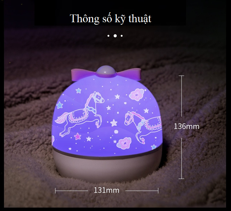 Đèn ngủ, đèn trang trí chiếu nghìn sao xoay 360 độ siêu đẹp