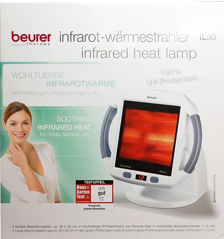 Đèn Hồng Ngoại Hỗ Trợ Trị Liệu Beurer IL50, Bảng Điều Khiển Điện Tử, Nhập Đức, BH 12 Tháng