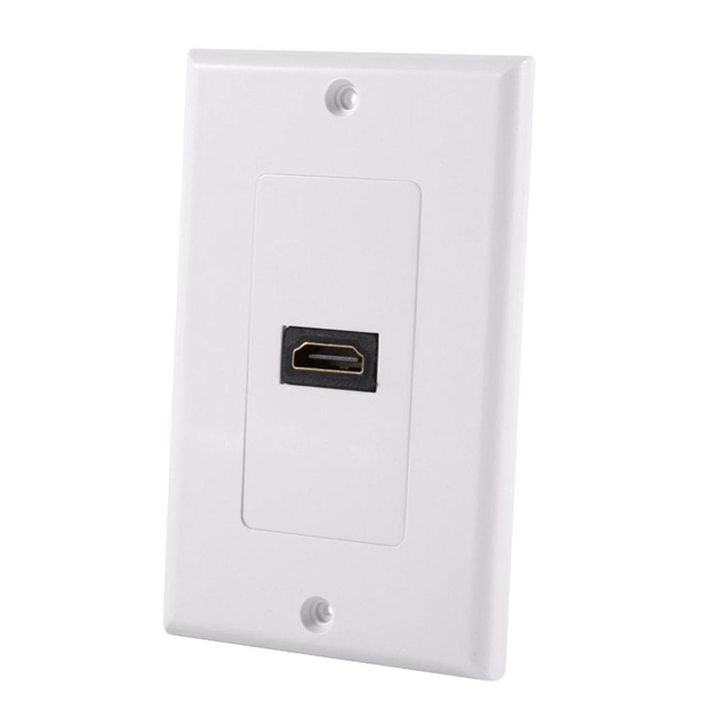 2 Pack HDMI Wall Face Plate Outlet Cover for TV Home Theater Wall Decoration
