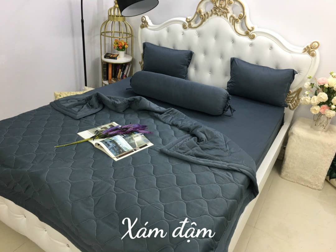 Bộ Ga Thun Lạnh 4 Món Ga Thun Hàn Quốc Đủ Kích Thước Ga Nệm 1m2, 1m6, 1m8 Chưa Gồm Chăn