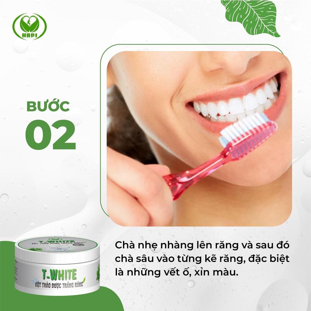 Bột Thảo Dược Trắng Răng T-White 50g giảm hôi miệng nhiệt miệng viêm nướu giúp trắng răng hơi thở thơm mát