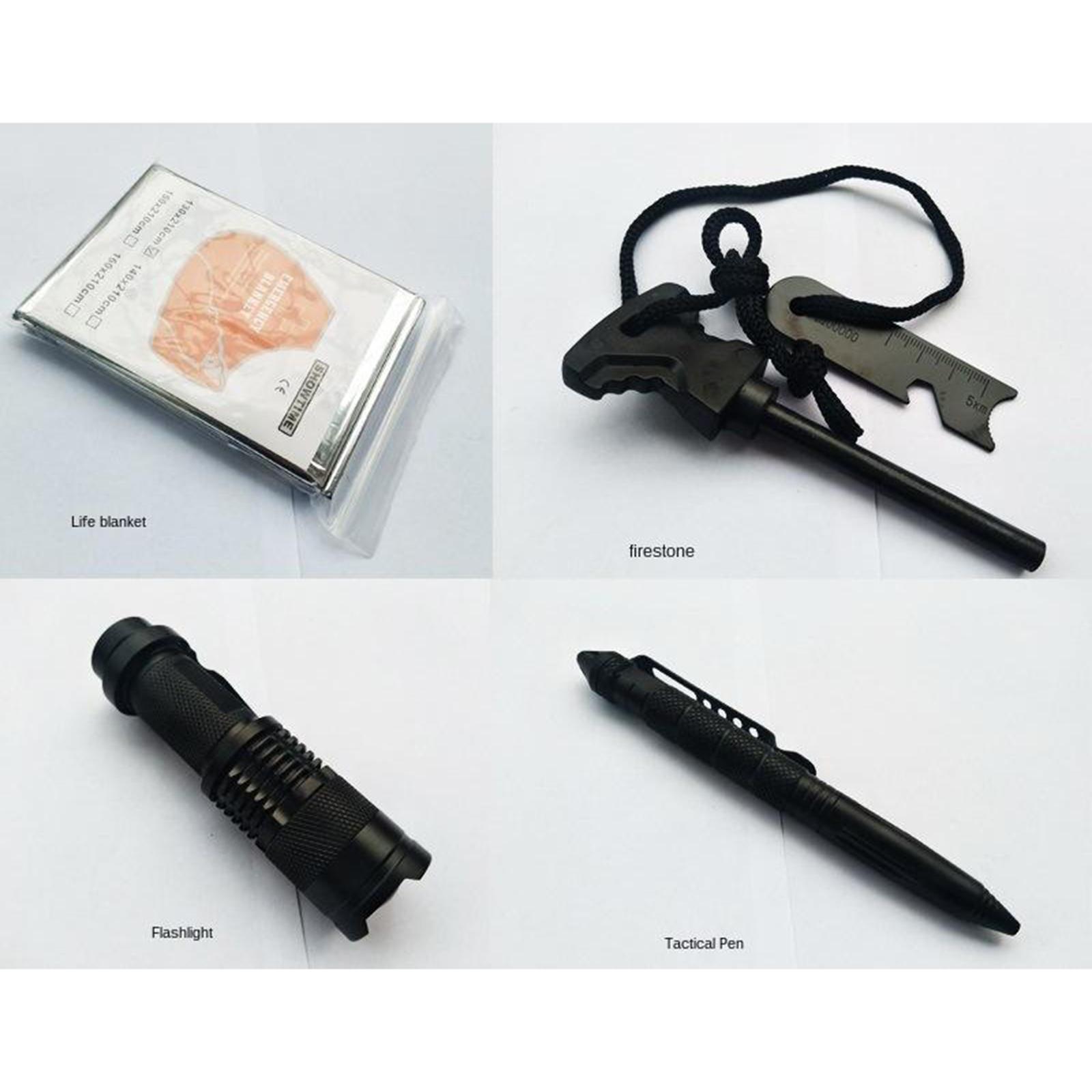 Outdoor Survival Gear Kit 13 in 1 Camping Hunting SOS Tools Set Box