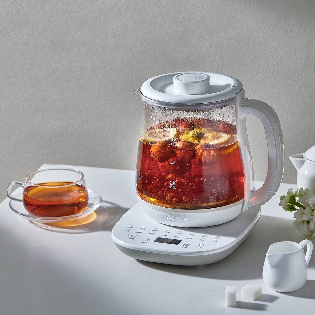 Bình đun nước siêu tốc Bear YSH-D15V7, pha trà dung tích 1.5L, giữ ấm 12 tiếng, menu 16 chức năng - HÀNG CHÍNH HÃNG
